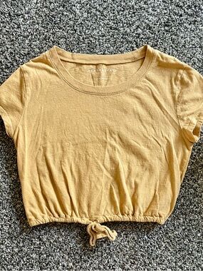 Aeropostale Orange Drawstring Crop Top Size Juniors Small